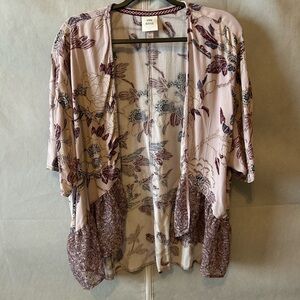 Knox Rose Light Pink Floral Kimono